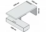 Стол руководителя с правой боковой опорой и левой тумбой 159955 - фото 2 из 5